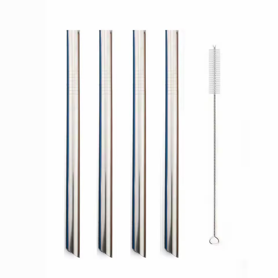 Kit Canudos de Inox Reutilizáveis